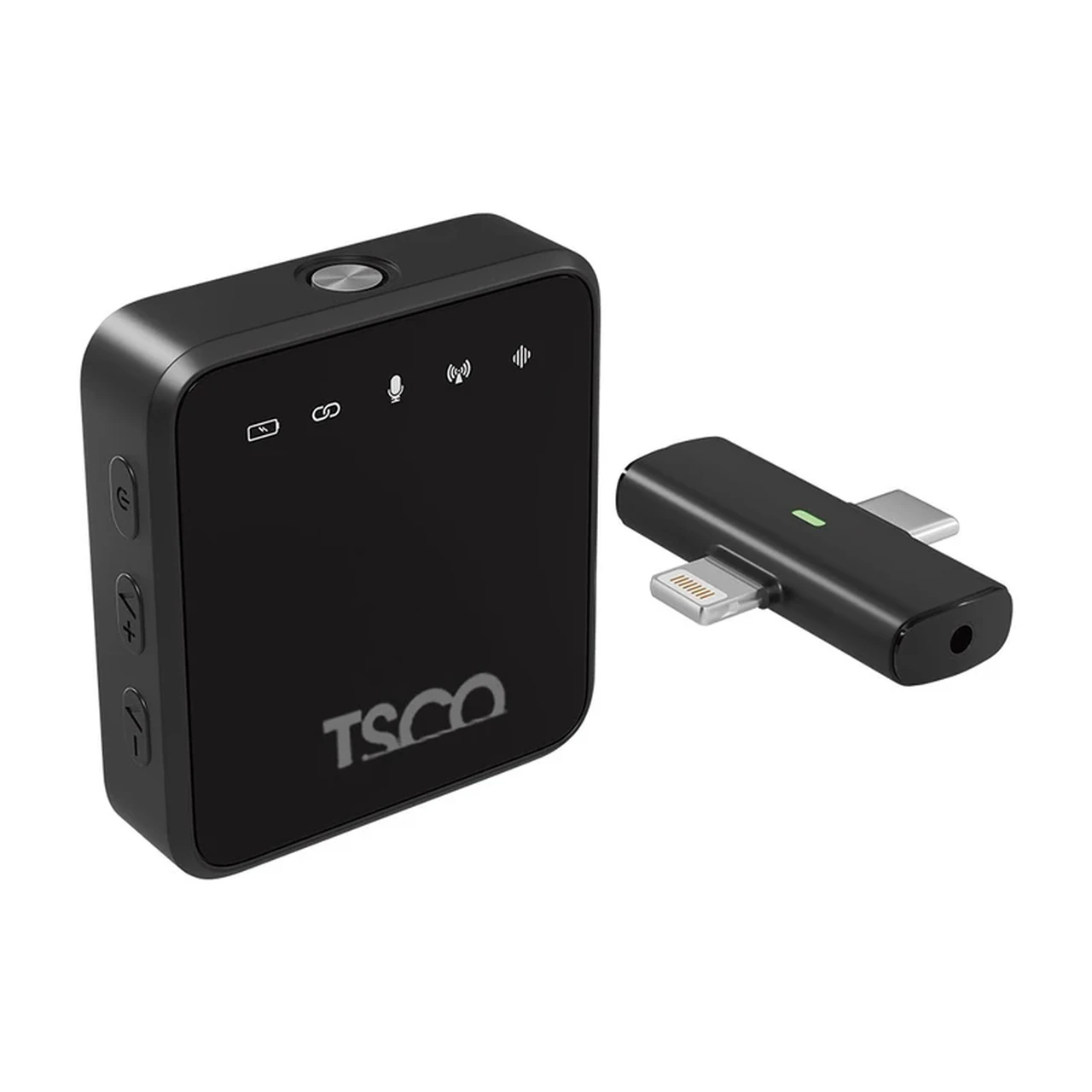 میکروفون یقه ای بی سیم Tsco Type-C/Lightning مدل TMIC 5007 - مشکی (دو میکروفون) (گارانتی 12 ماهه TSCO)